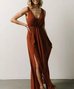 BB Custom Dresses Hera Maxi Dress | Rust