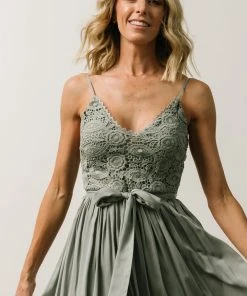 DD Imogene Lace Maxi Dress | Slate Grey Dresses