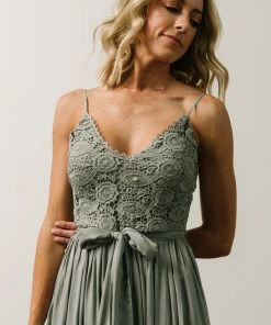 DD Imogene Lace Maxi Dress | Slate Grey Dresses