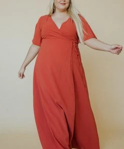 BB Custom Ivy Wrap Maxi Dress | Clay