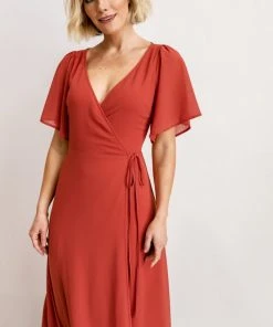 BB Custom Ivy Wrap Maxi Dress | Clay