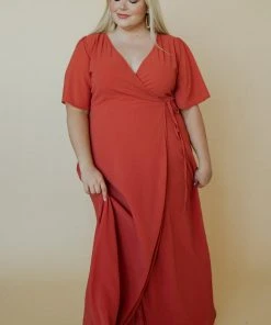BB Custom Ivy Wrap Maxi Dress | Clay