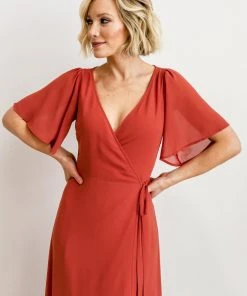 BB Custom Ivy Wrap Maxi Dress | Clay