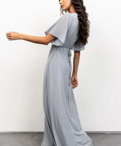 BB Custom Ivy Wrap Maxi Dress | Light Blue