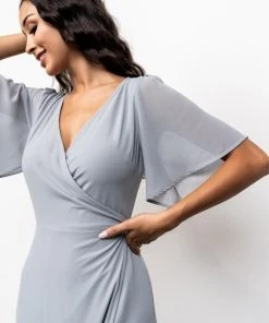 BB Custom Ivy Wrap Maxi Dress | Light Blue