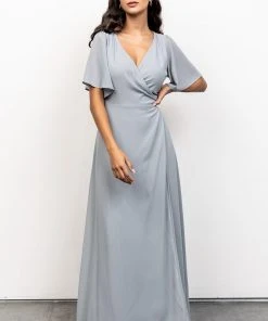 BB Custom Ivy Wrap Maxi Dress | Light Blue
