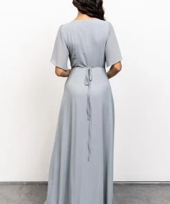 BB Custom Ivy Wrap Maxi Dress | Light Blue