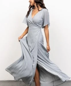 BB Custom Ivy Wrap Maxi Dress | Light Blue