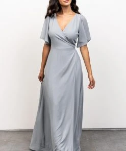 BB Custom Ivy Wrap Maxi Dress | Light Blue