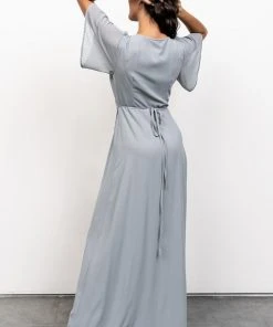 BB Custom Ivy Wrap Maxi Dress | Light Blue