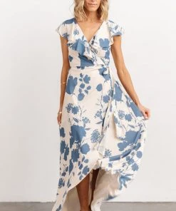 Soi Jacqueline Wrap Maxi Dress | Ivory + Slate Floral Dresses 12 Soi Jacqueline Wrap Maxi Dress | Ivory + Slate Floral Dresses