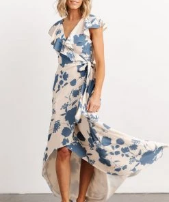 Soi Jacqueline Wrap Maxi Dress | Ivory + Slate Floral Dresses 13 Soi Jacqueline Wrap Maxi Dress | Ivory + Slate Floral Dresses
