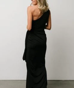 DD Dresses Jaden One Shoulder Maxi Dress | Black