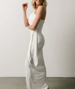 DD Jaden One Shoulder Maxi Dress | Off White