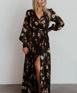 BB Custom Dresses Jenna Maxi Dress | Black Floral