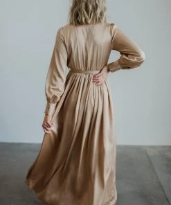BB Custom Dresses Jenna Maxi Dress | Gold