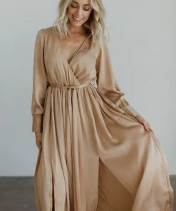 BB Custom Dresses Jenna Maxi Dress | Gold