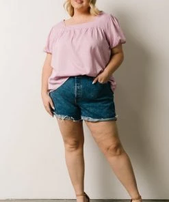 HAY Vacation Jennica Square Neck Top | Lilac