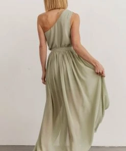 DD Dresses Jessica One Shoulder Maxi Dress | Sage