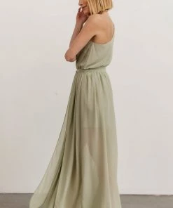 DD Dresses Jessica One Shoulder Maxi Dress | Sage