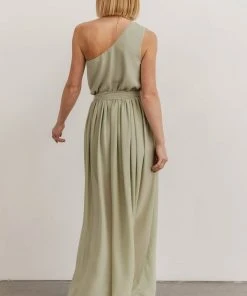 DD Dresses Jessica One Shoulder Maxi Dress | Sage