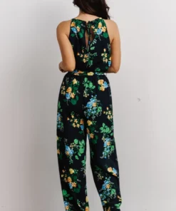 SL Jolene Halter Neck Jumpsuit | Navy Multi Floral
