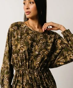 HAY Jordan Short Dress | Olive Print Dresses