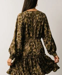 HAY Jordan Short Dress | Olive Print Dresses