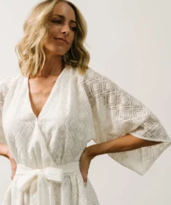 FT Joss Lace Romper | Off White