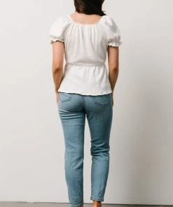 HAY Jules Smocked Top | Off White