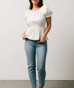 HAY Jules Smocked Top | Off White