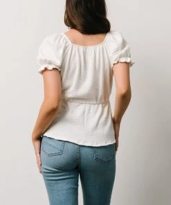 HAY Jules Smocked Top | Off White