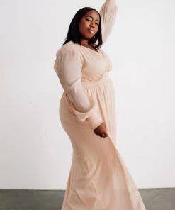 RR Juliette Shimmer Maxi Dress | Champagne