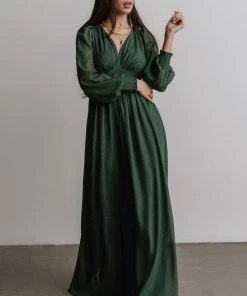 RR Dresses Juliette Shimmer Maxi Dress | Green