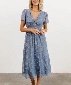 RR June Smocked Midi Dress | Blue 9 RR June Smocked Midi Dress | Blue