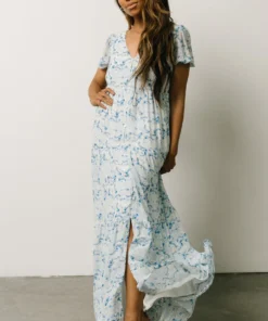 Maxi Dresses Karina Tiered Maxi Dress | Blue Paisley