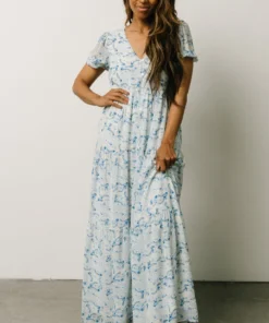 Maxi Dresses Karina Tiered Maxi Dress | Blue Paisley