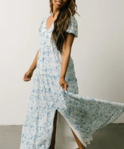 Maxi Dresses Karina Tiered Maxi Dress | Blue Paisley 11 Maxi Dresses Karina Tiered Maxi Dress | Blue Paisley