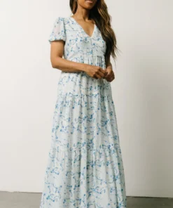 Maxi Dresses Karina Tiered Maxi Dress | Blue Paisley 17 Maxi Dresses Karina Tiered Maxi Dress | Blue Paisley