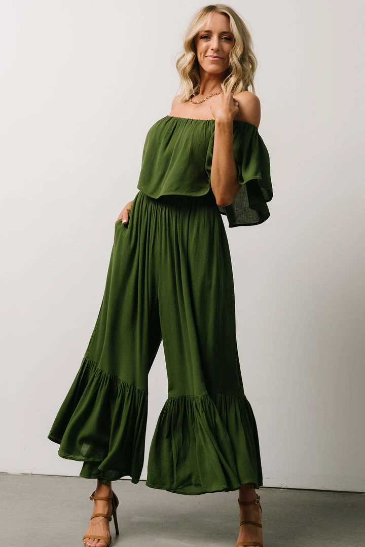 DD Karma Wide Leg Jumpsuit | Green 1 DD Karma Wide Leg Jumpsuit | Green