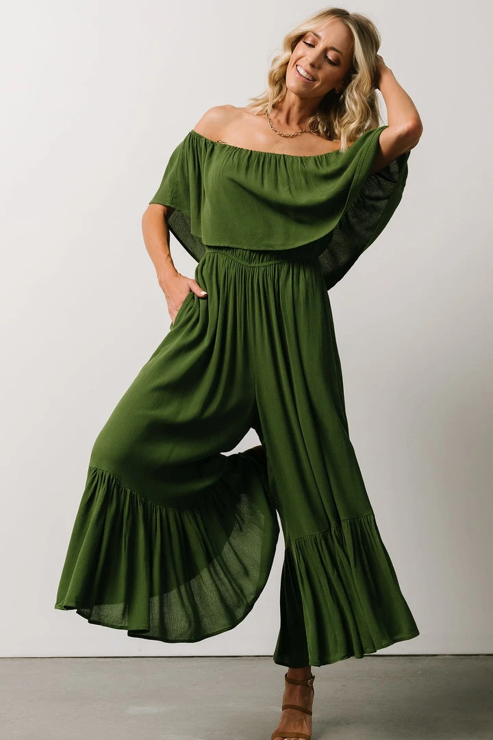 DD Karma Wide Leg Jumpsuit | Green 2 DD Karma Wide Leg Jumpsuit | Green