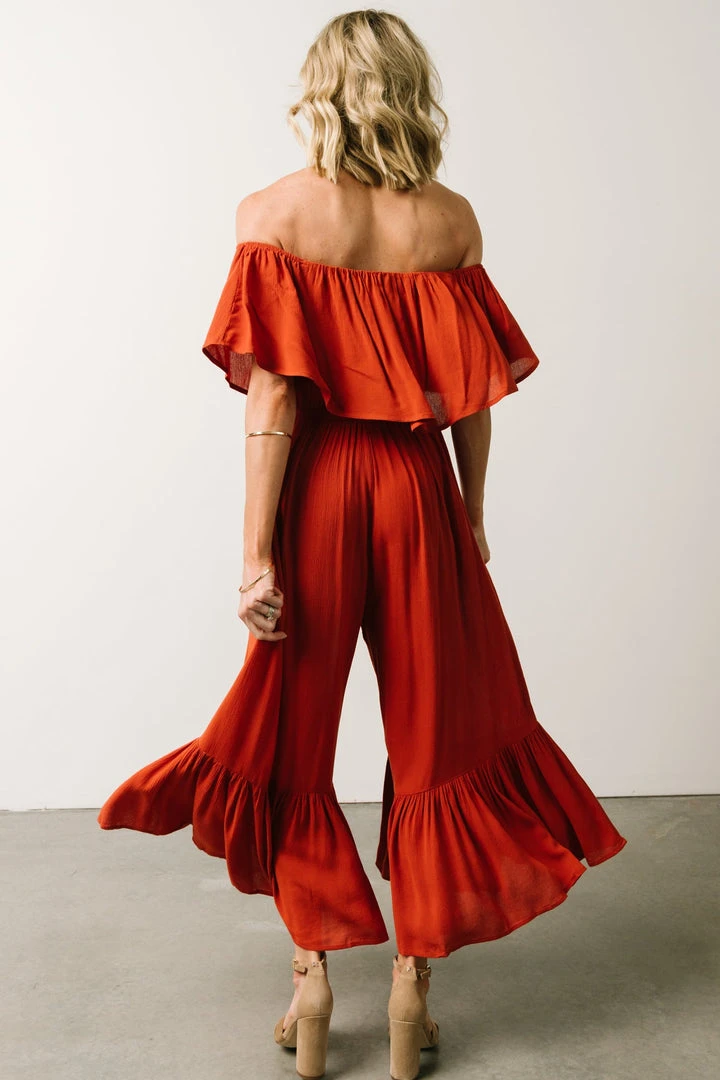 DD Karma Wide Leg Jumpsuit | Rust 5 DD Karma Wide Leg Jumpsuit | Rust