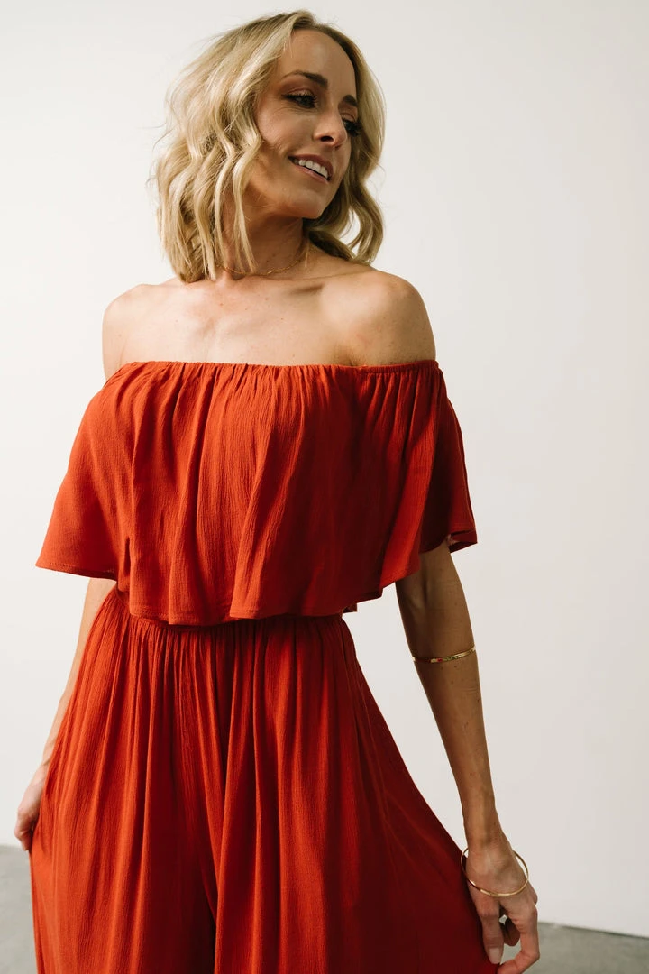 DD Karma Wide Leg Jumpsuit | Rust 8 DD Karma Wide Leg Jumpsuit | Rust