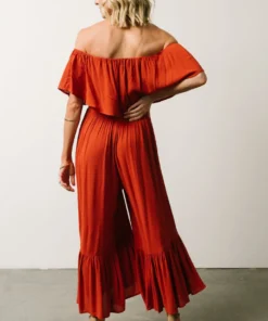 DD Karma Wide Leg Jumpsuit | Rust 14 DD Karma Wide Leg Jumpsuit | Rust