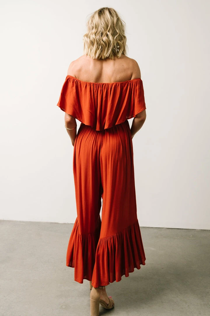 DD Karma Wide Leg Jumpsuit | Rust 6 DD Karma Wide Leg Jumpsuit | Rust