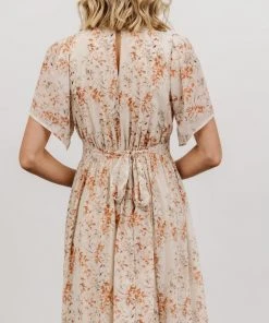BB Custom Dresses Katherine Maxi Dress | Cream + Rust Floral