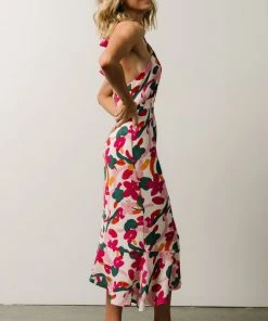 SL Kathy Midi Dress | Fuchsia Multi Floral