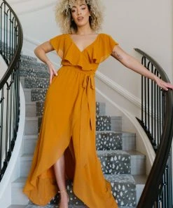 BB Custom Katya Ruffle Maxi Dress | Amber Dresses