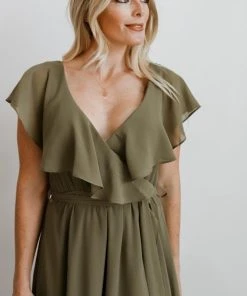 BB Custom Katya Ruffle Maxi Dress | Dusty Olive 14 BB Custom Katya Ruffle Maxi Dress | Dusty Olive