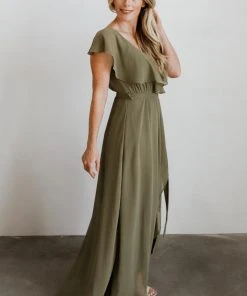 BB Custom Katya Ruffle Maxi Dress | Dusty Olive 15 BB Custom Katya Ruffle Maxi Dress | Dusty Olive